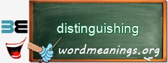 WordMeaning blackboard for distinguishing